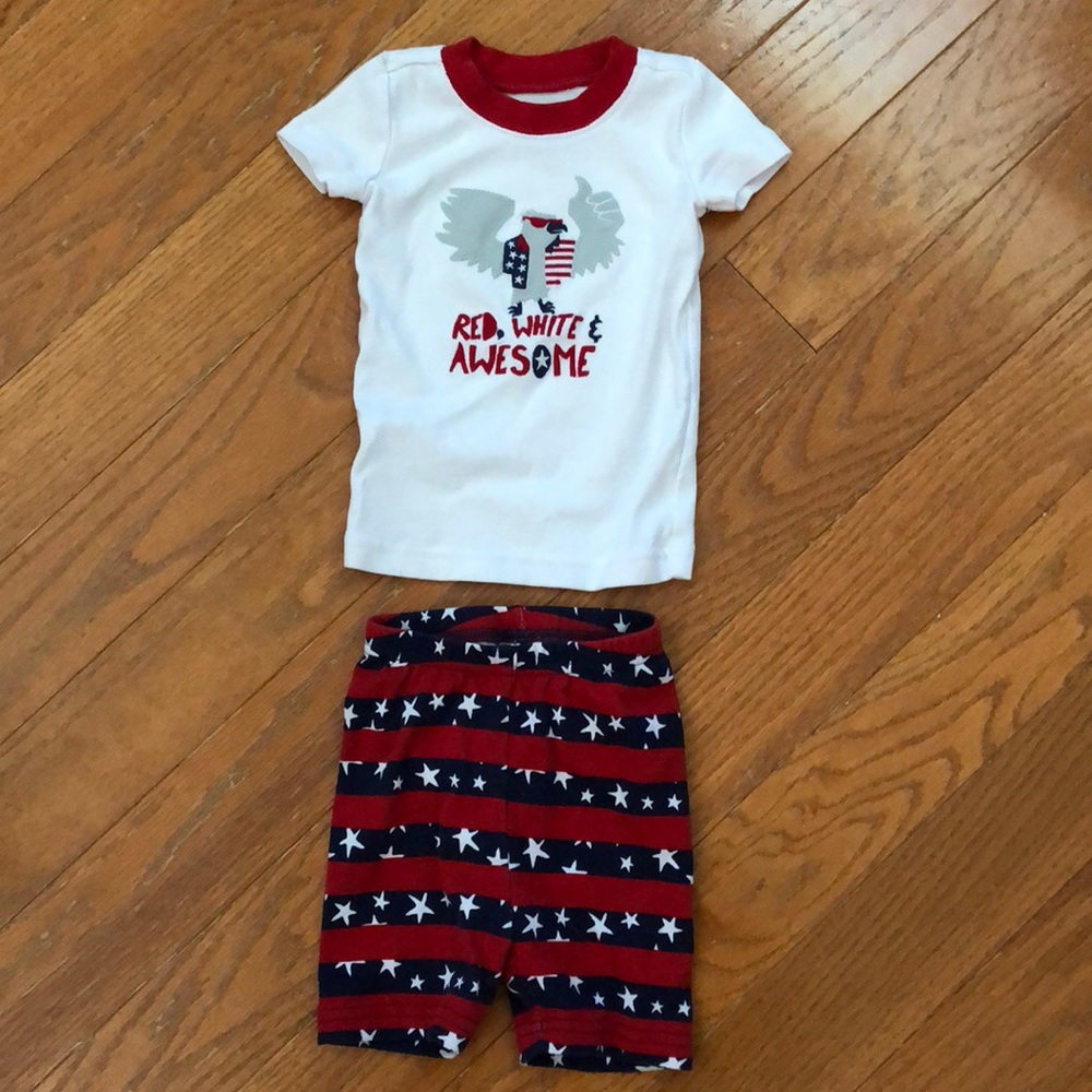 Red, white and awesome pj set.